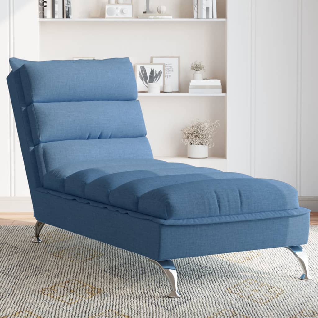 vidaXL Chaiselongue mit Kissen Hellgrau Stoff