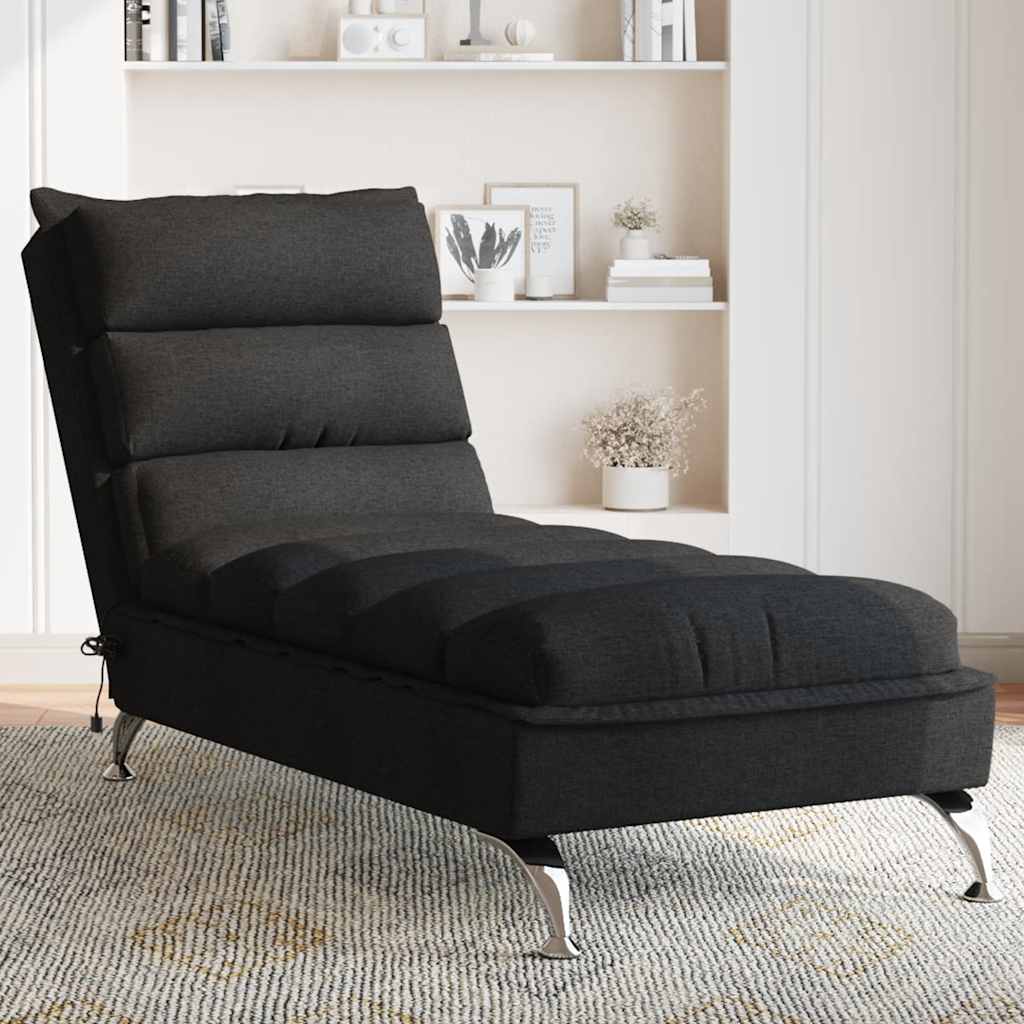 vidaXL Chaiselongue mit Kissen Hellgrau Stoff