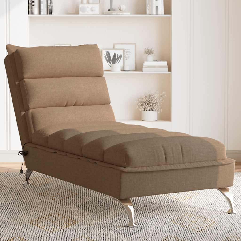 vidaXL Chaiselongue mit Kissen Hellgrau Stoff