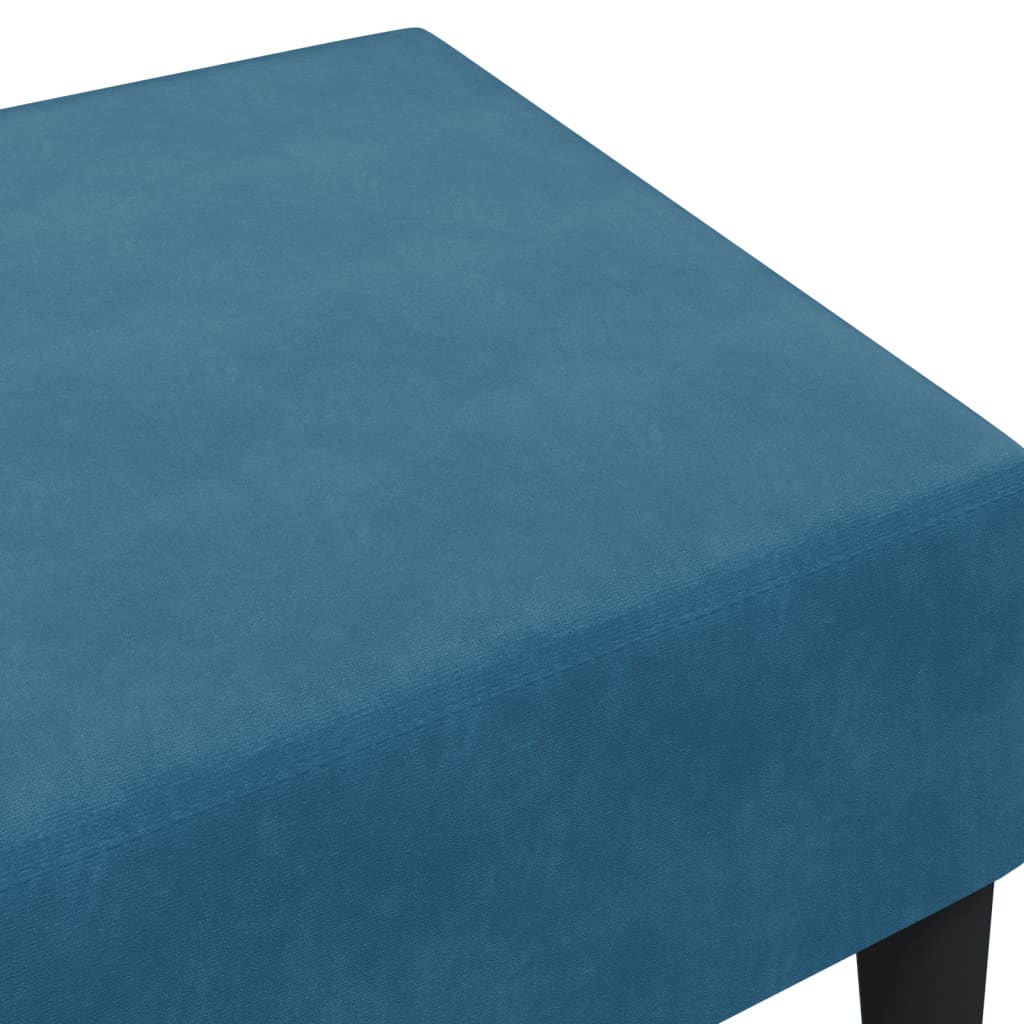 vidaXL Fußhocker Blau 77x55x31 cm Samt