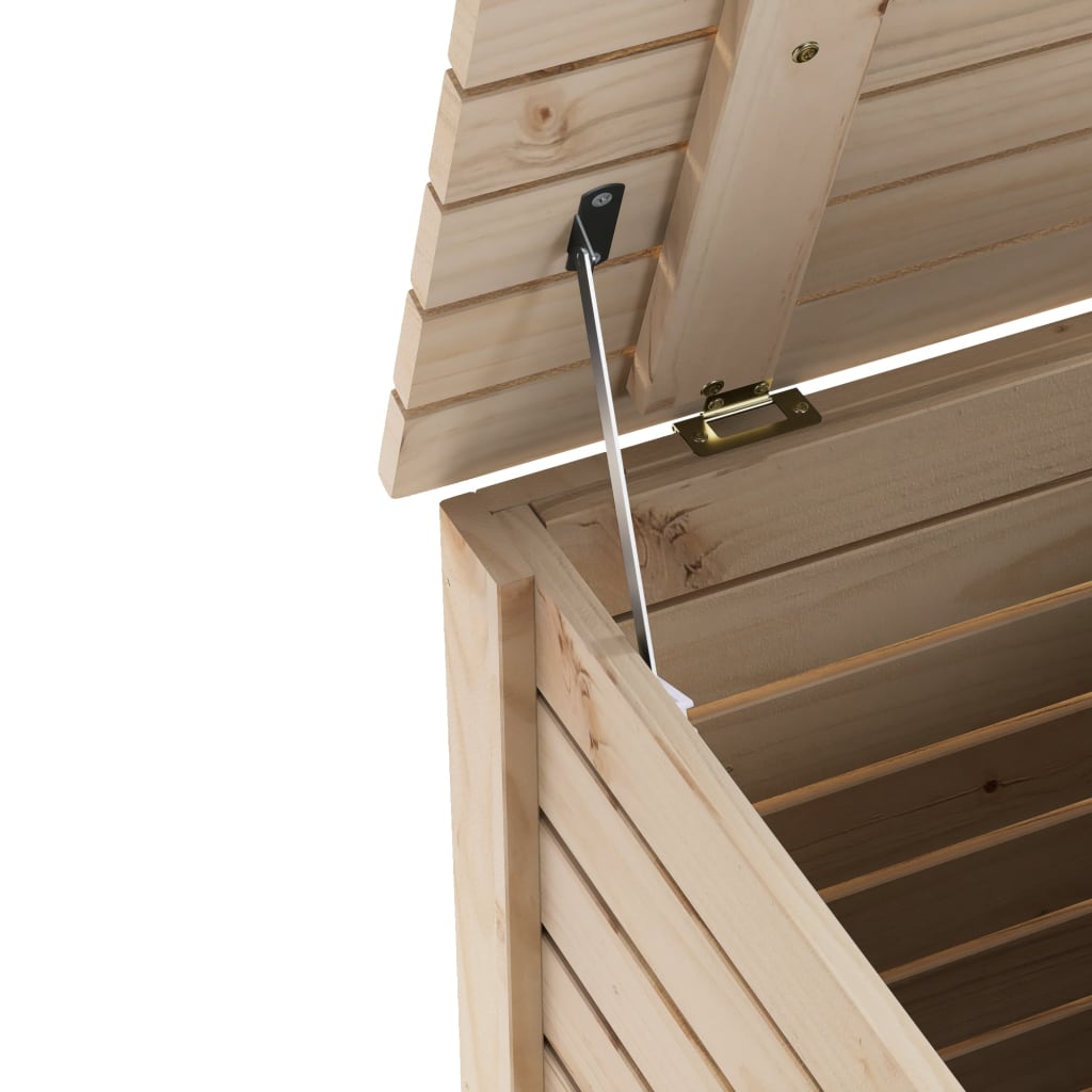 vidaXL Wäschekorb mit Rollen RANA 45x45x64 cm Massivholz Kiefer