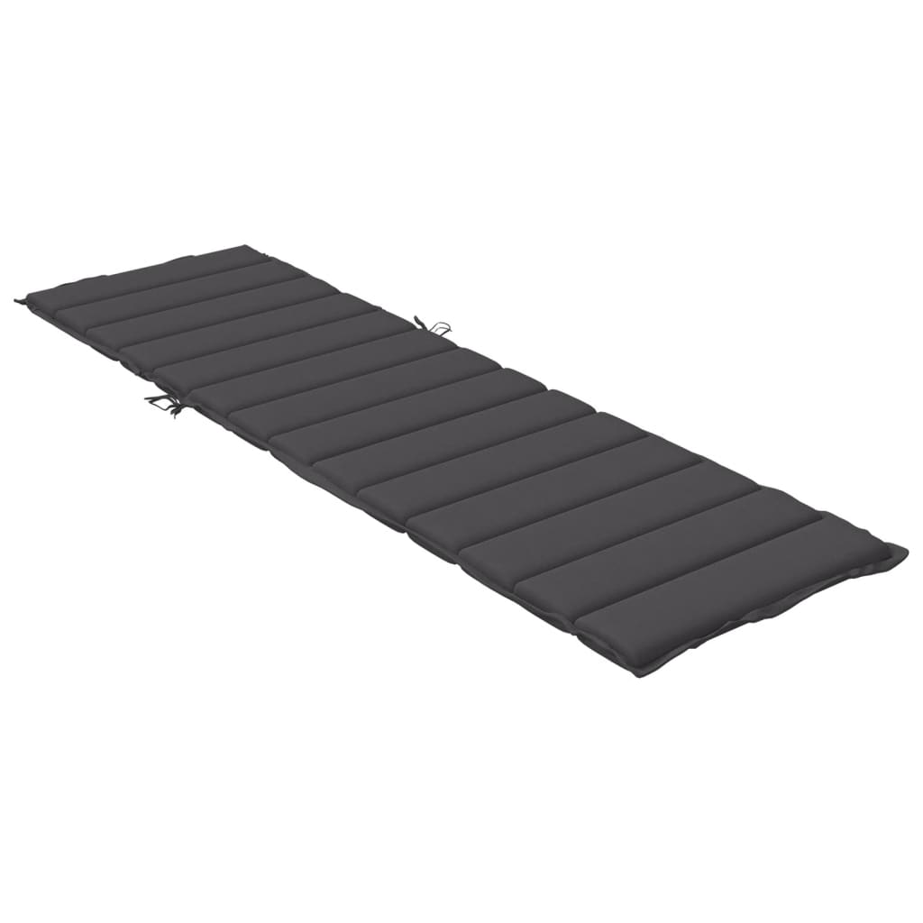 vidaXL Sonnenliegen-Auflage Melange Anthrazit 200x50x4 cm Stoff