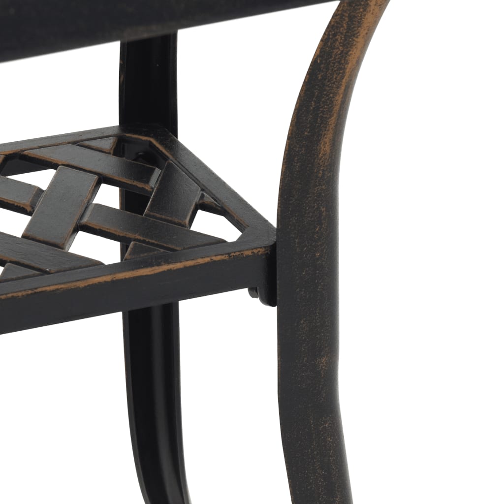 vidaXL Gartentisch Bronzen 53x53x53 cm Aluminiumguss