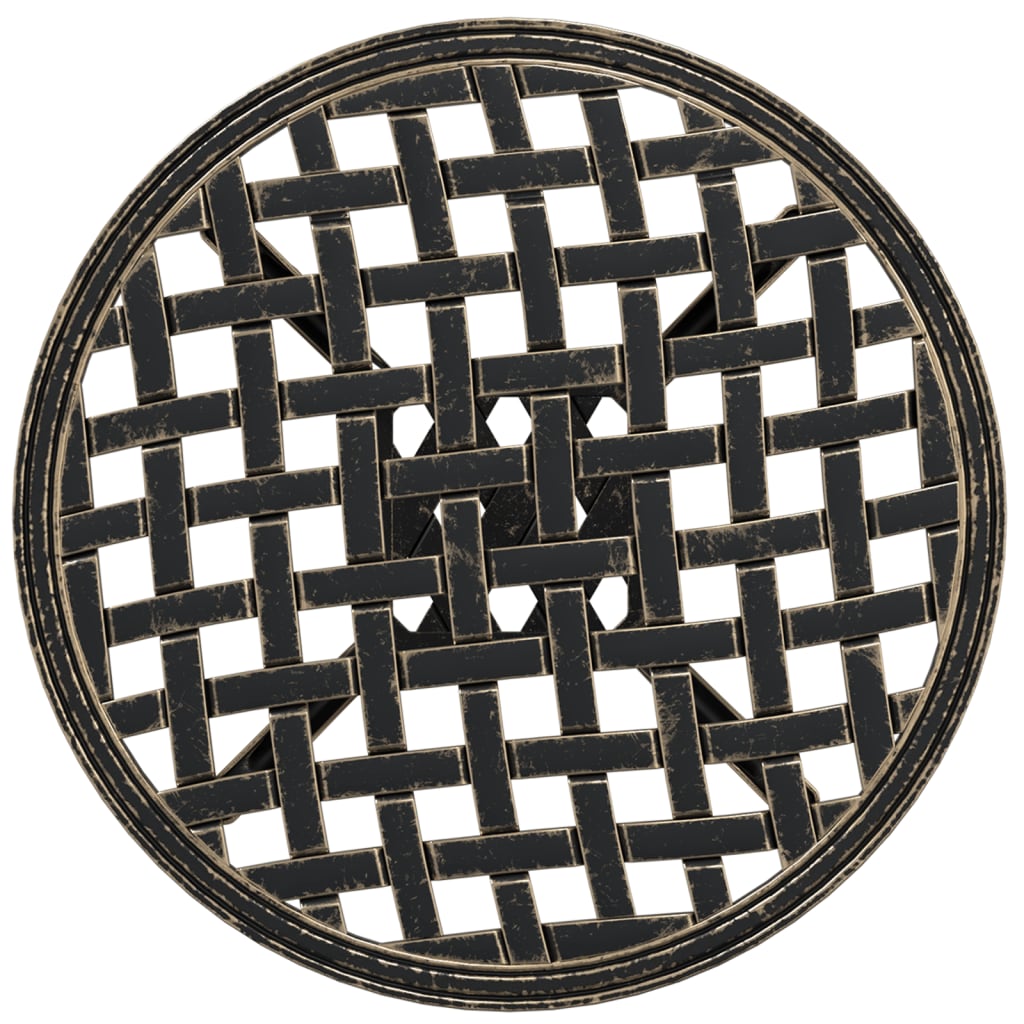 vidaXL Gartentisch Bronzen Ø48x53 cm Aluminiumguss