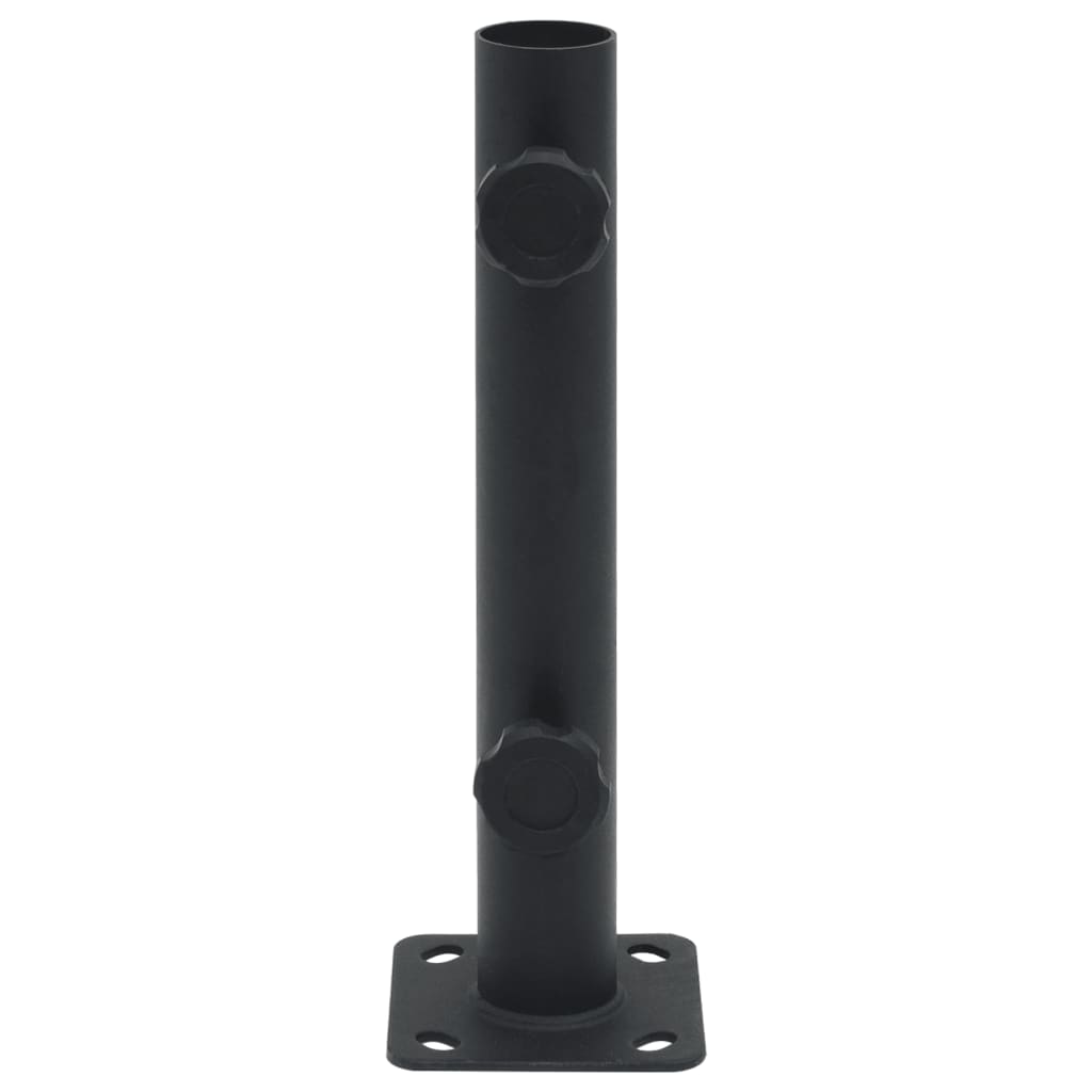 vidaXL Sonnenschirmständer für Ø32/34/38 mm Mast Mattschwarz Stahl