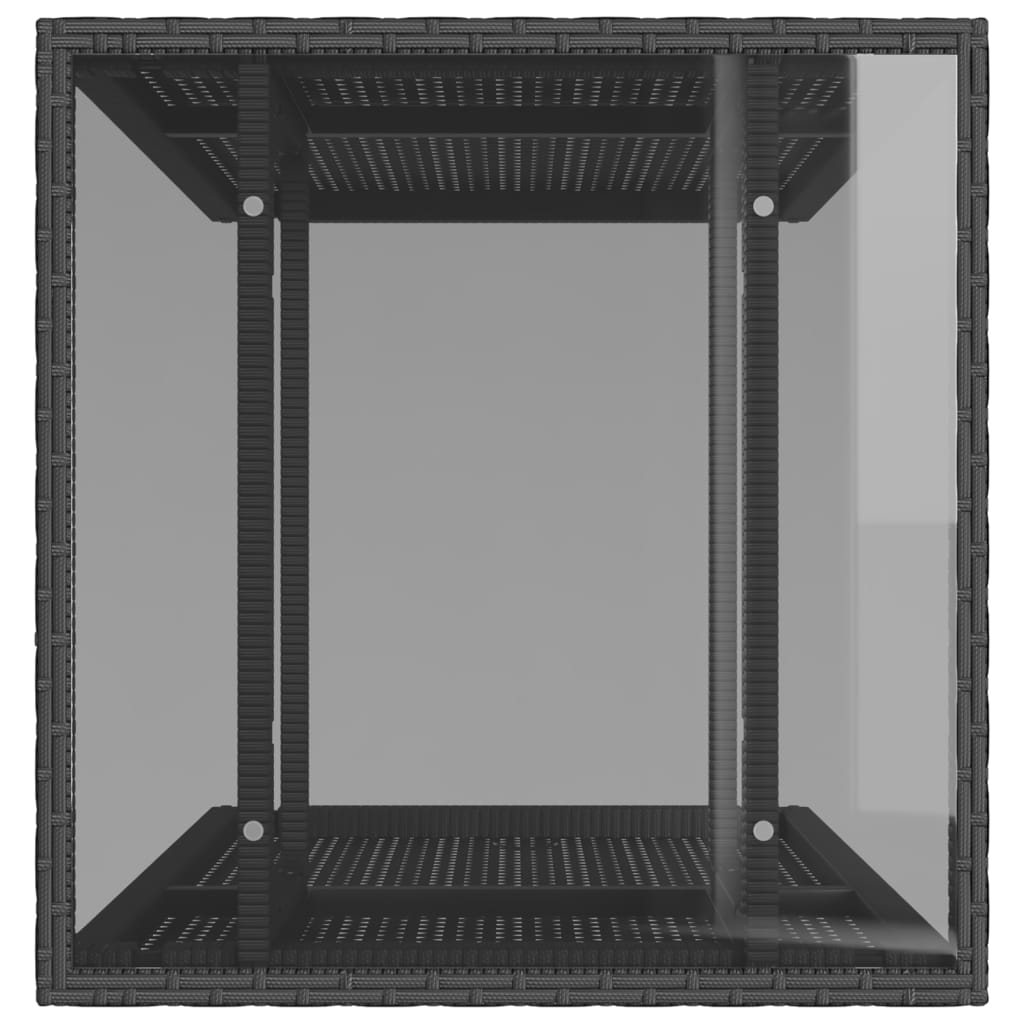 vidaXL 3-tlg. Bistro-Set mit Kissen Schwarz Poly Rattan