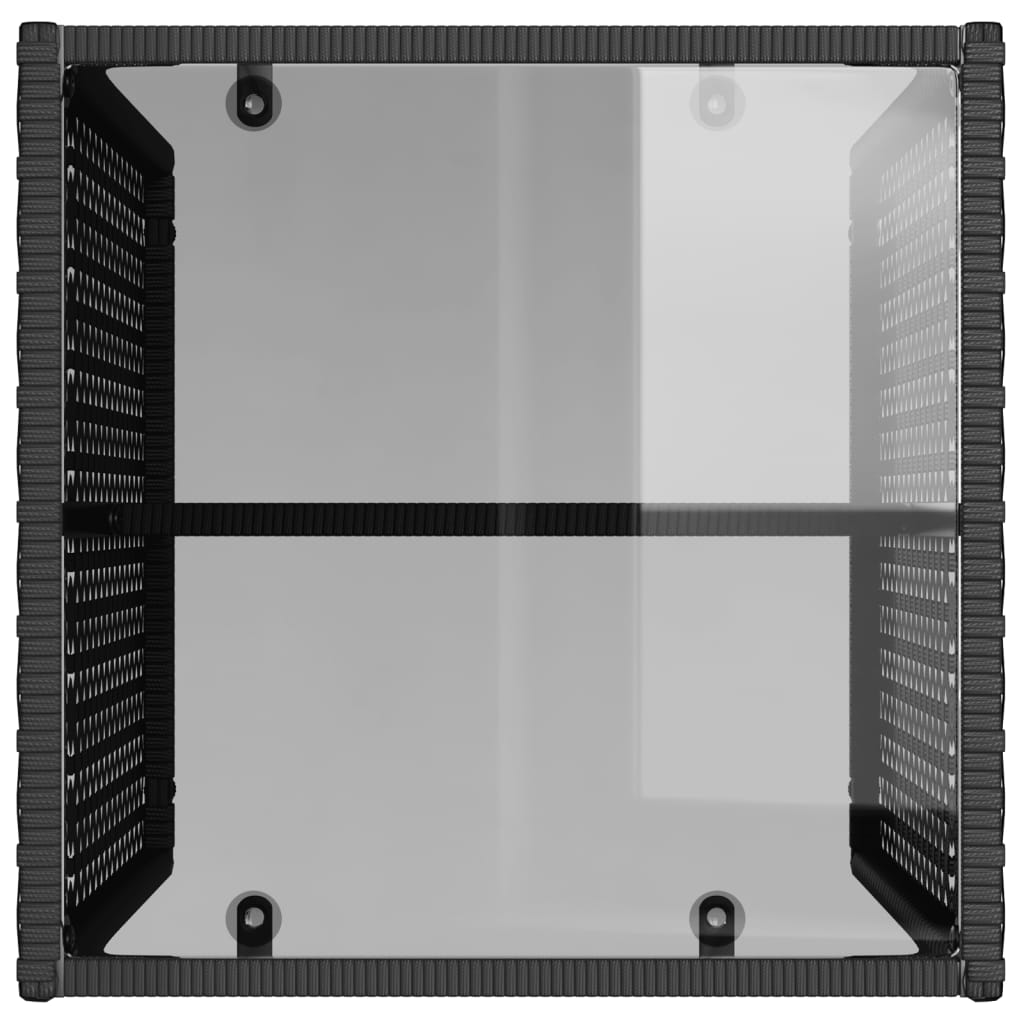 vidaXL 4-tlg. Garten-Sofagarnitur mit Kissen Schwarz Poly Rattan