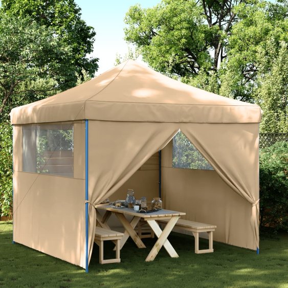 vidaXL Partyzelt Faltbar Pop-Up Beige 292x292x315 cm