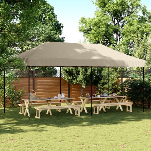 vidaXL Partyzelt Faltbar Pop-Up Beige 580x292x315 cm