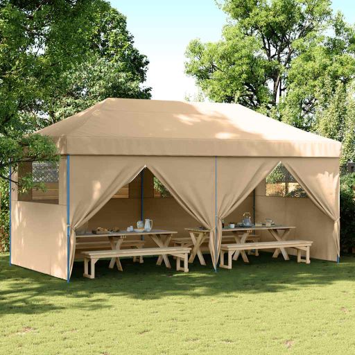 vidaXL Partyzelt Faltbar Pop-Up Beige 580x292x315 cm