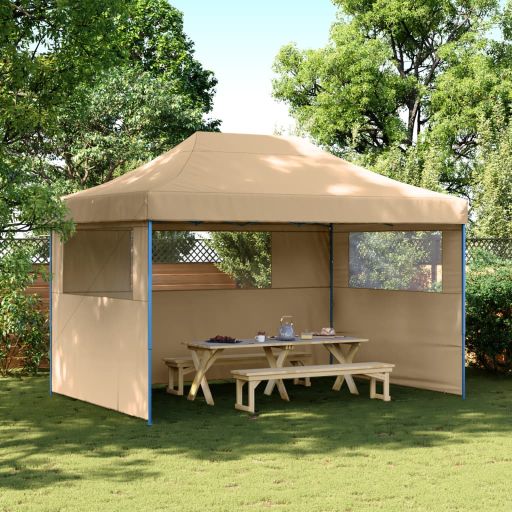 vidaXL Partyzelt Faltbar Pop-Up Beige 410x279x315 cm