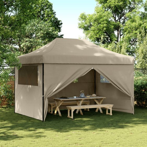 vidaXL Partyzelt Faltbar Pop-Up Beige 410x279x315 cm