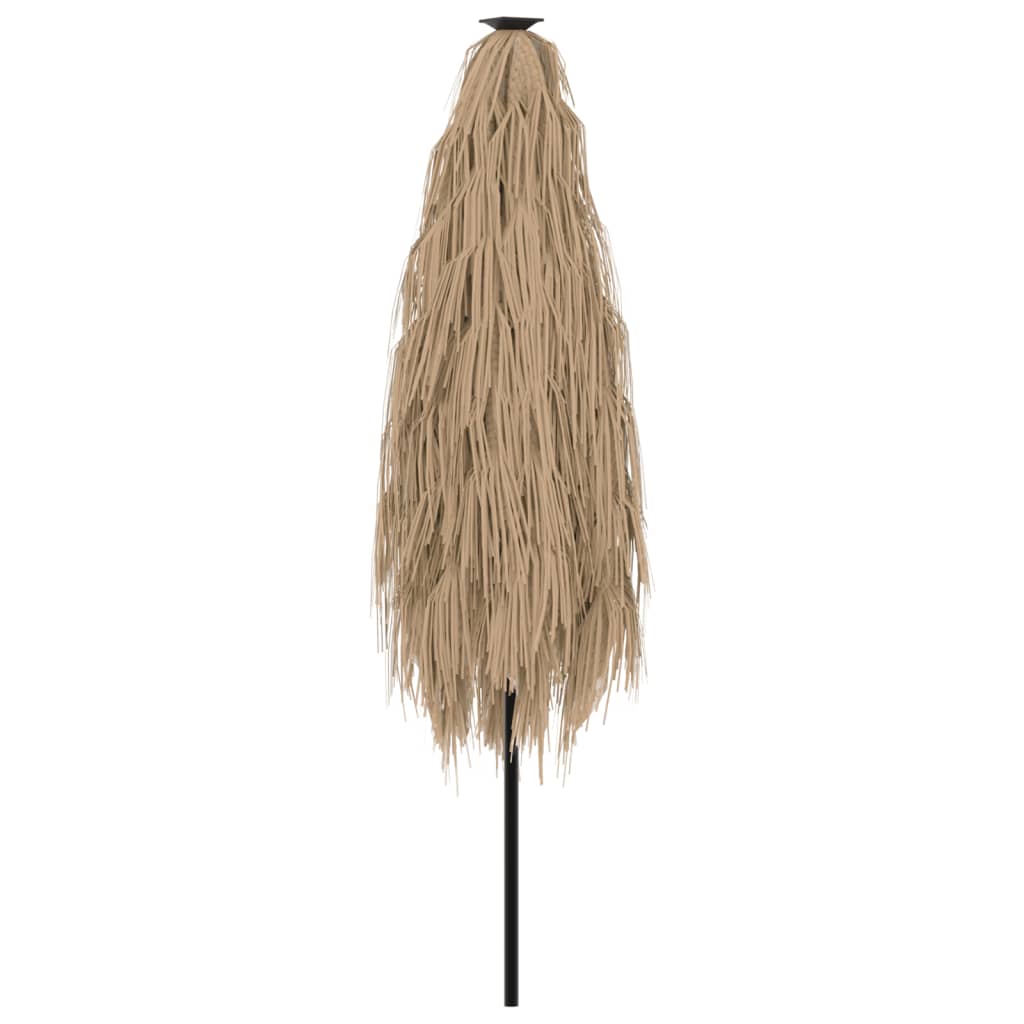 vidaXL Sonnenschirm mit LED und Stahlmast Braun 248x248x248 cm