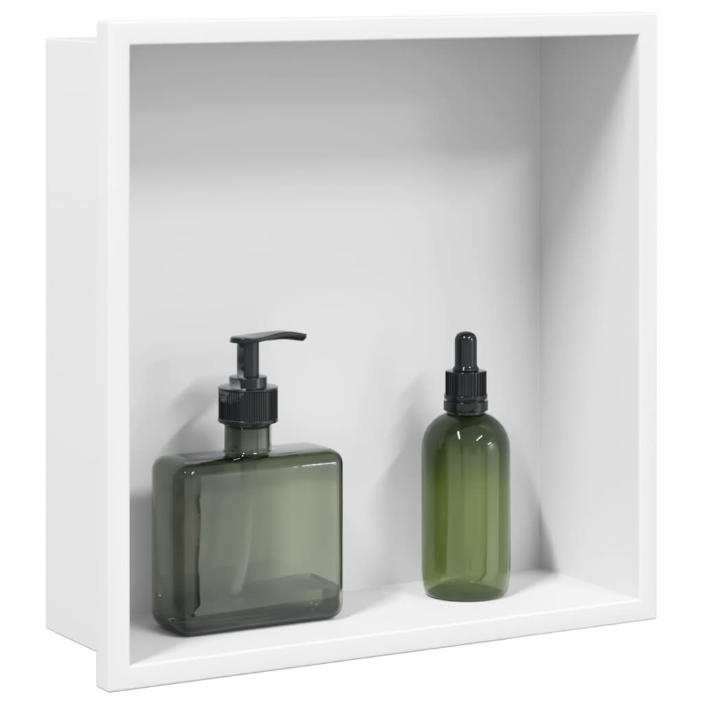 vidaXL Duschnische Gebürstet Silbern 32x32x9 cm Edelstahl