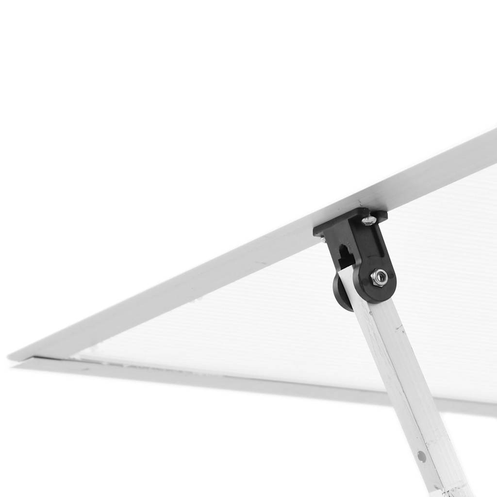 vidaXL Gewächshaus mit Fundamentrahmen Silbern 169x58x195cm Aluminimum