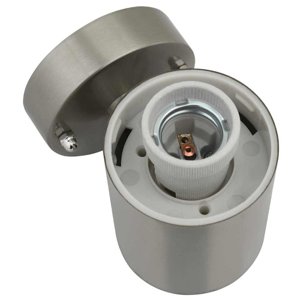 vidaXL Außenwandleuchte Silber 12 x 7.5 x 27 cm Edelstahl