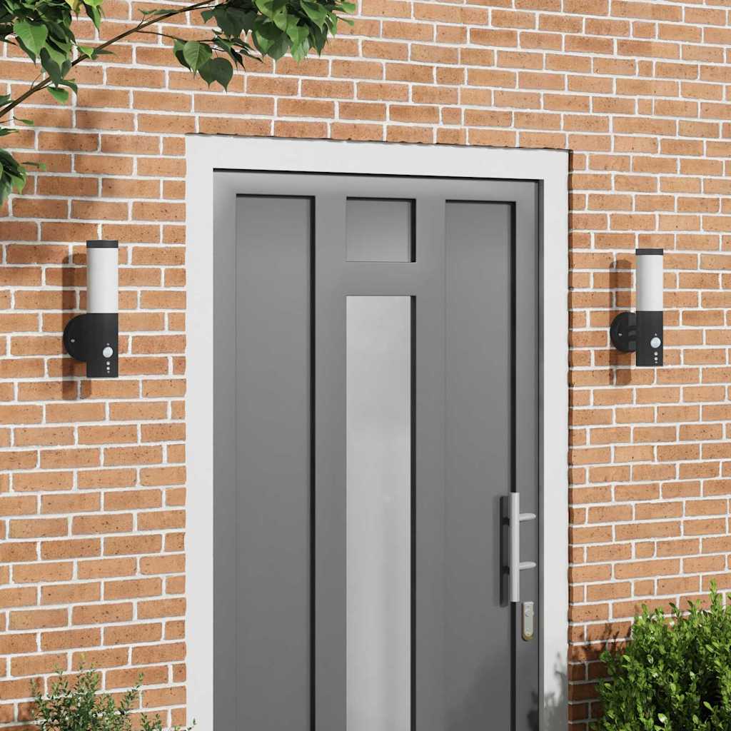 vidaXL Außenwandleuchte Silber 15 x 7,5 x 33 cm Edelstahl und Plastik