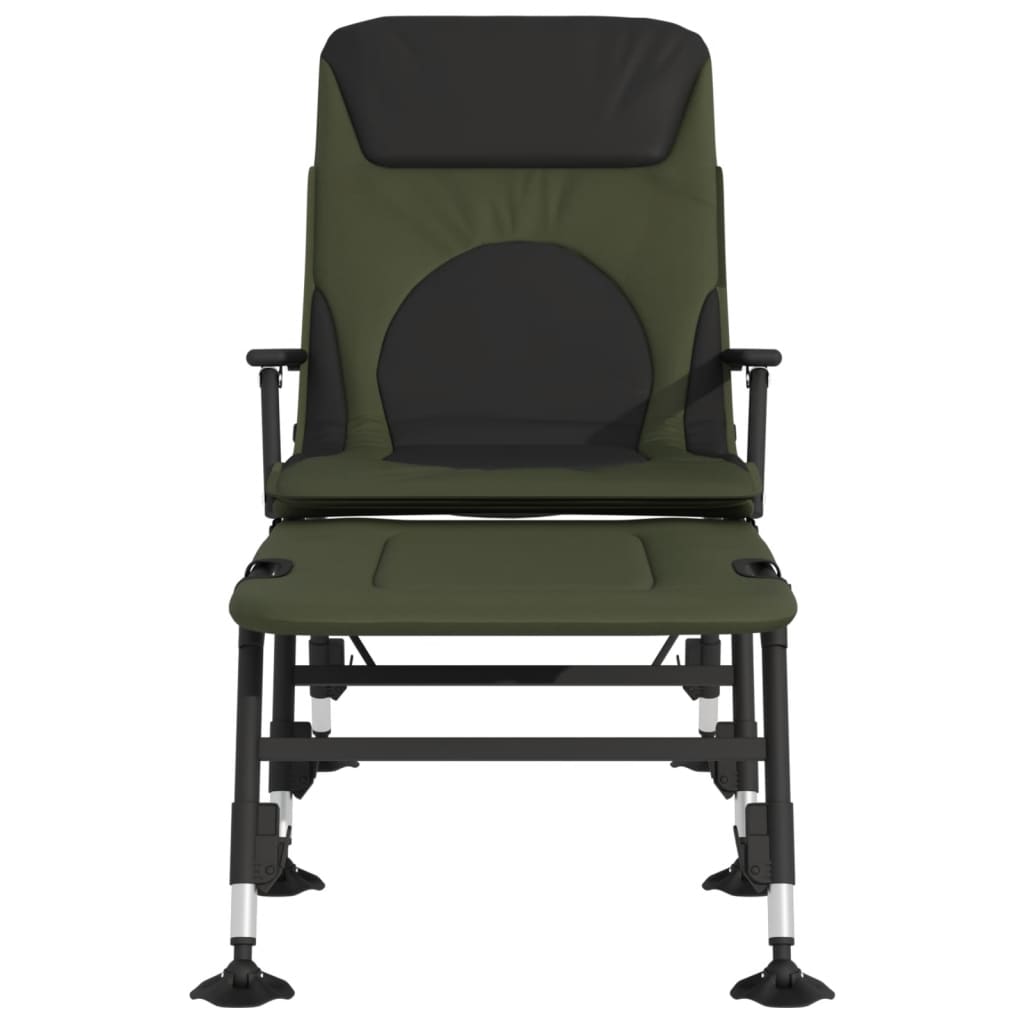 vidaXL Angelliege mit Verstellbaren Schlammbeinen Klappbar Grün
