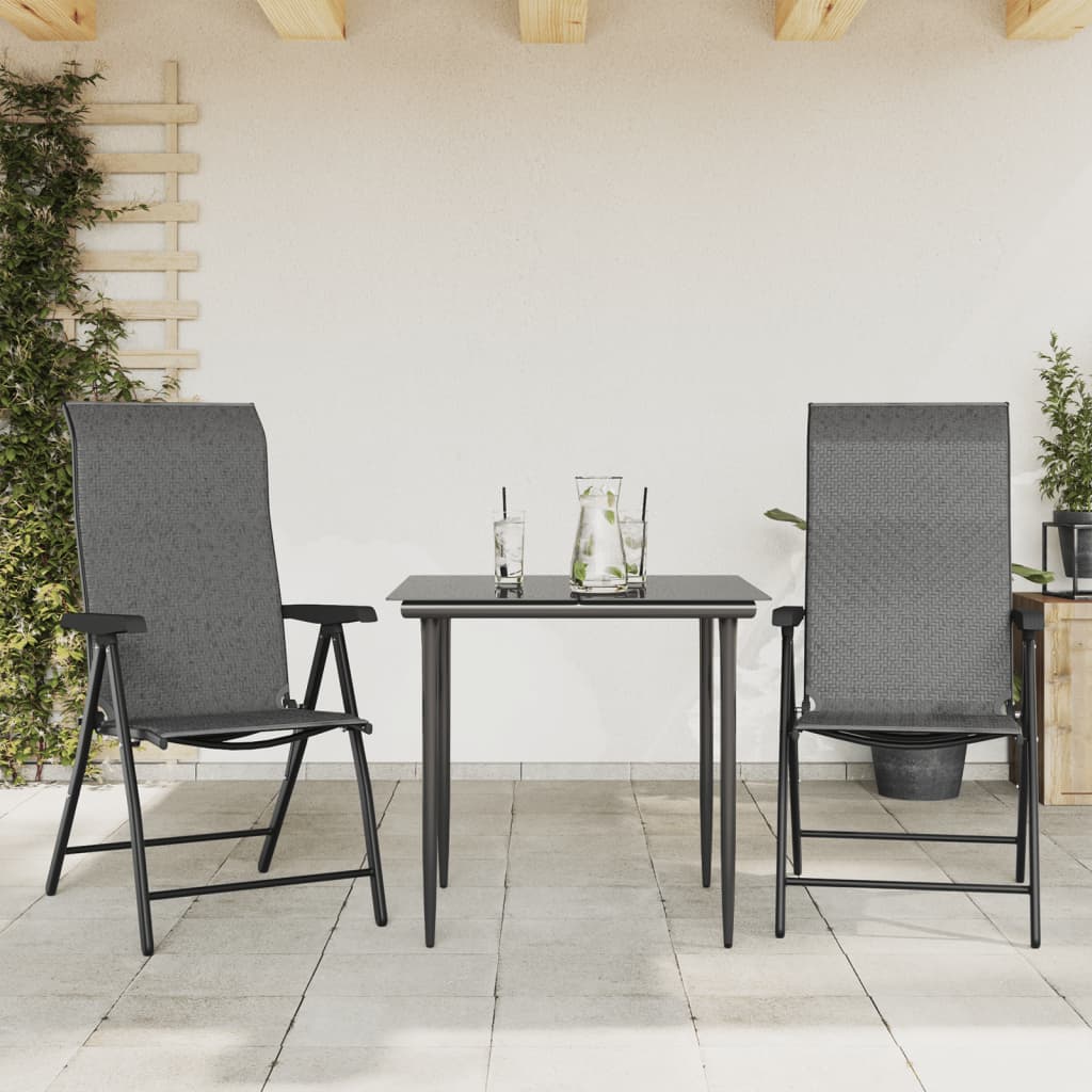 Gartenstühle 4 Stk. Klappbar Braun Poly Rattan