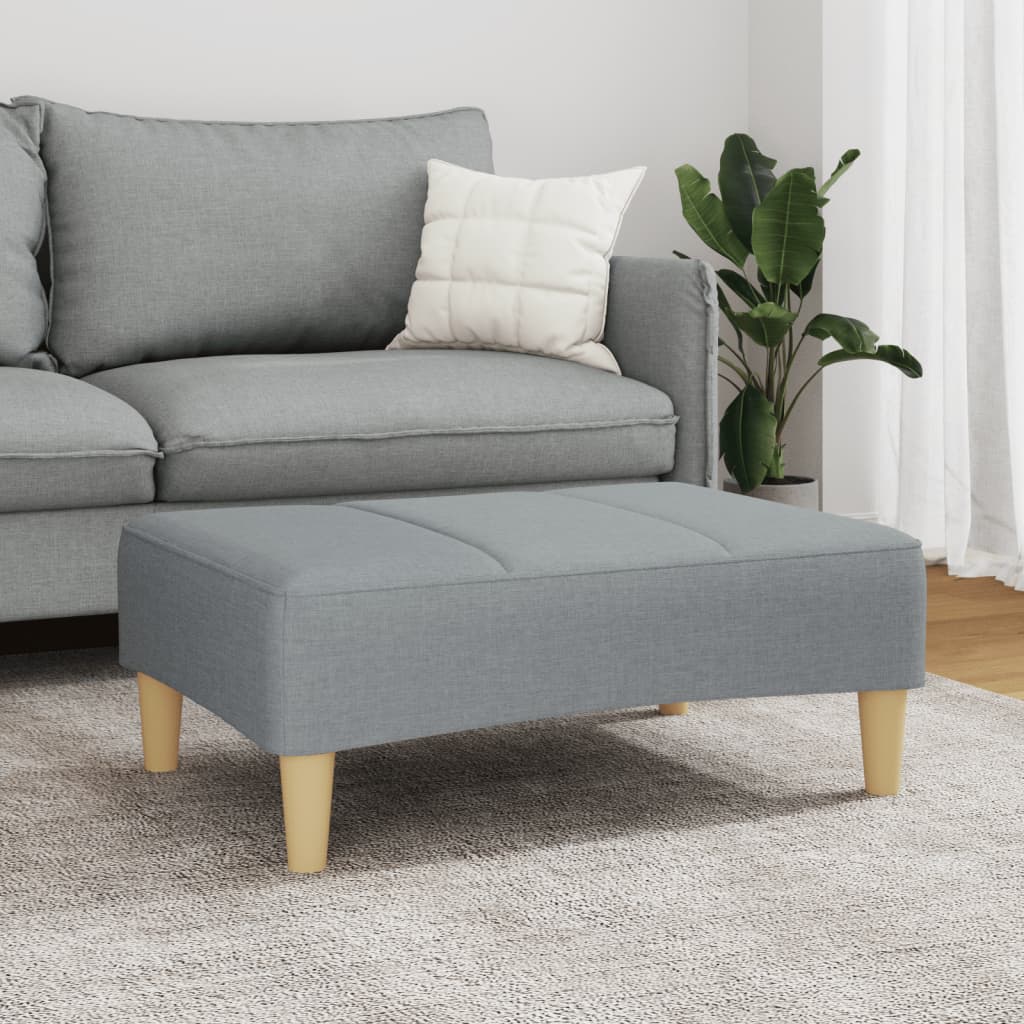 vidaXL Fußhocker Hellgrau 77x55x31 cm Stoff