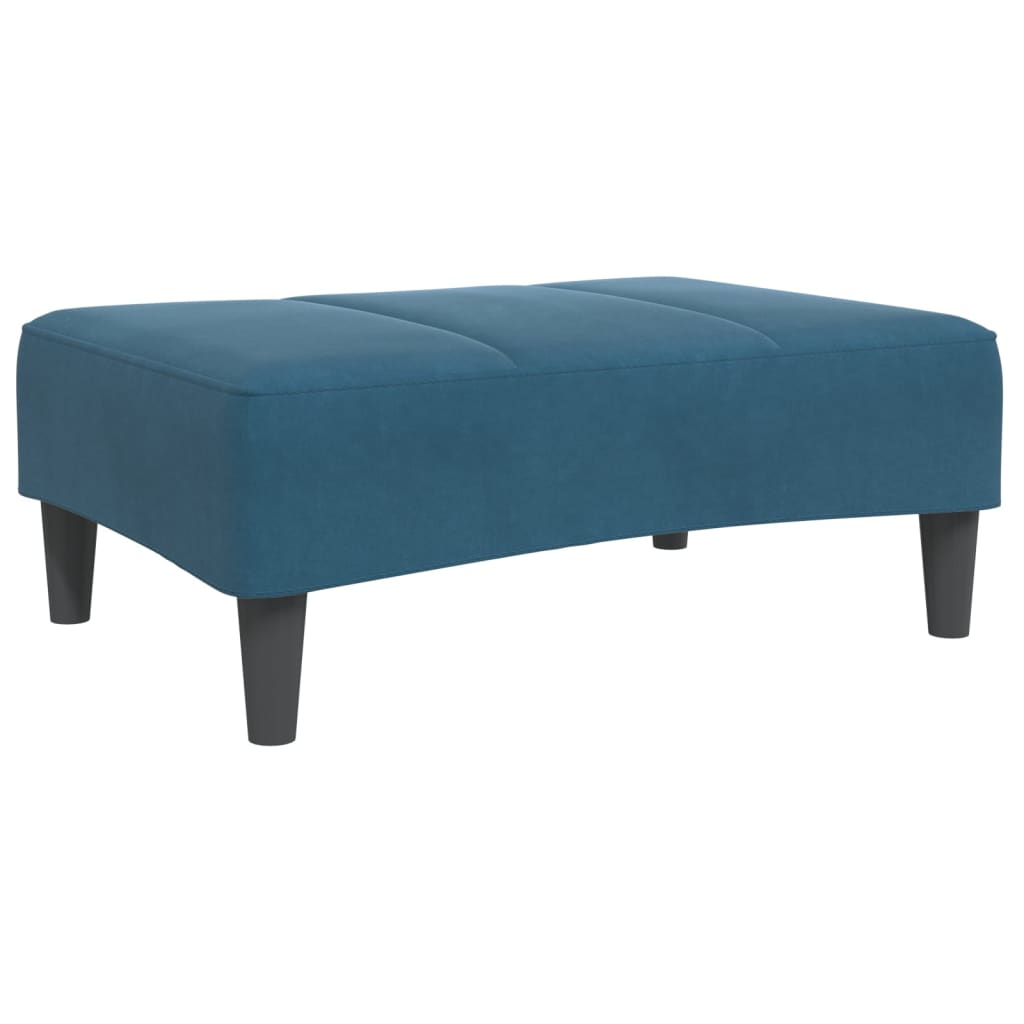 vidaXL Fußhocker Blau 77x55x31 cm Samt