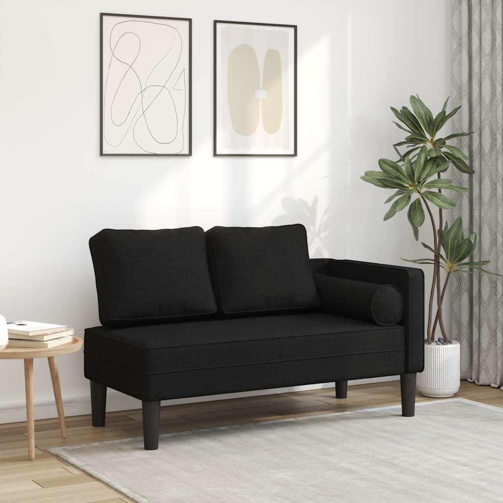 vidaXL Chaiselongue mit Kissen Hellgrau Stoff