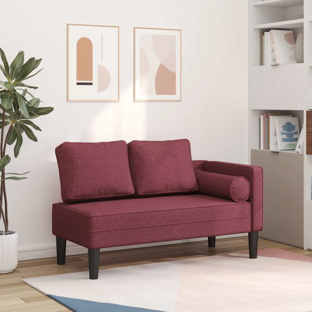 vidaXL Chaiselongue mit Kissen Hellgrau Stoff