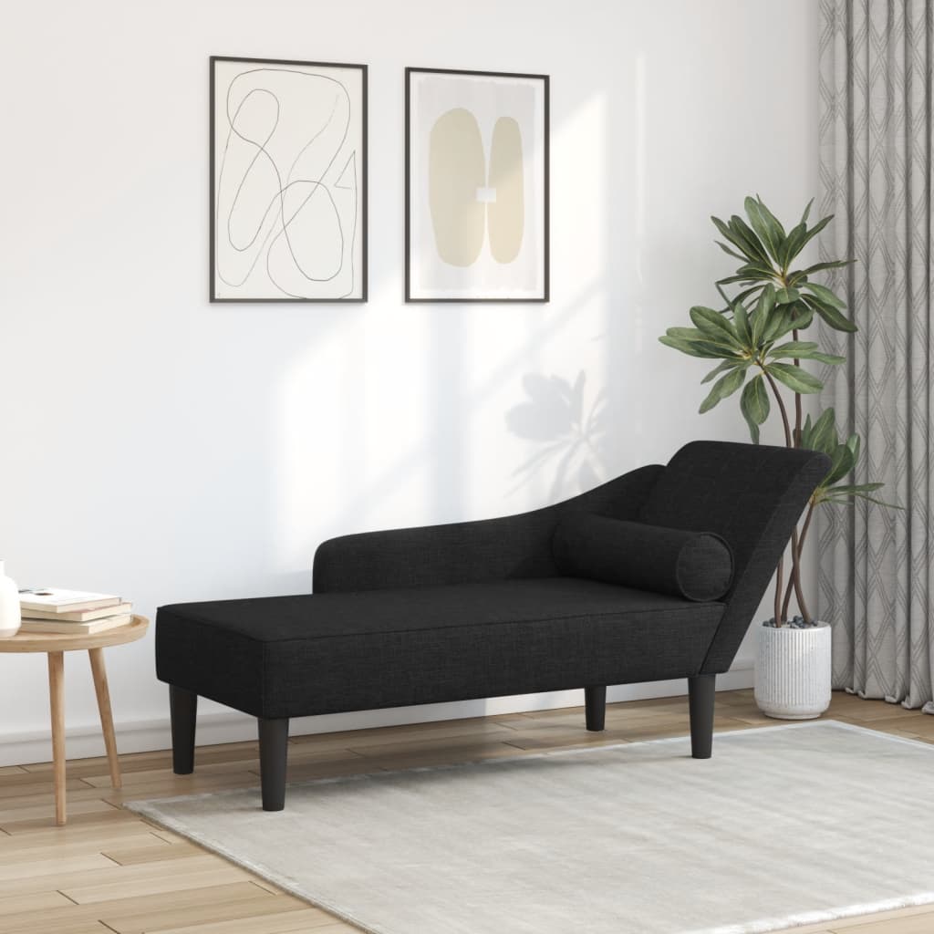 vidaXL Chaiselongue mit Kissen Hellgrau Stoff