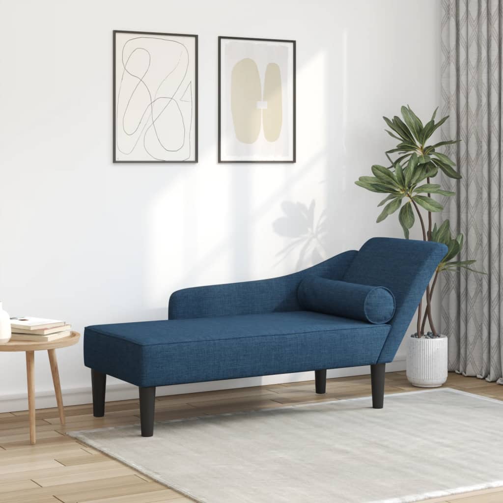 vidaXL Chaiselongue mit Kissen Hellgrau Stoff
