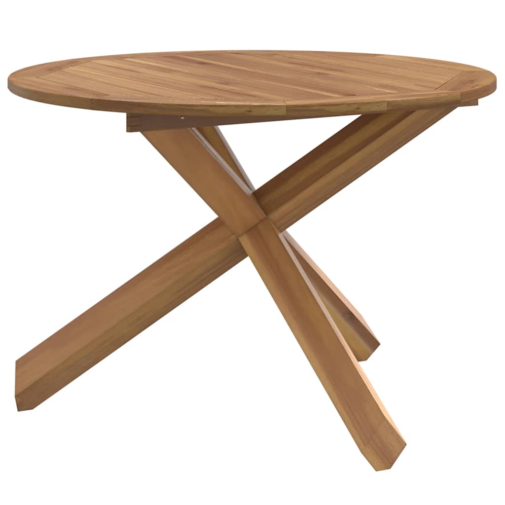 vidaXL Gartentisch Ø109x74 cm Massivholz Teak
