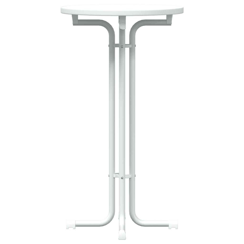 vidaXL Esstisch Weiß Ø60x110 cm Holzwerkstoff und Stahl