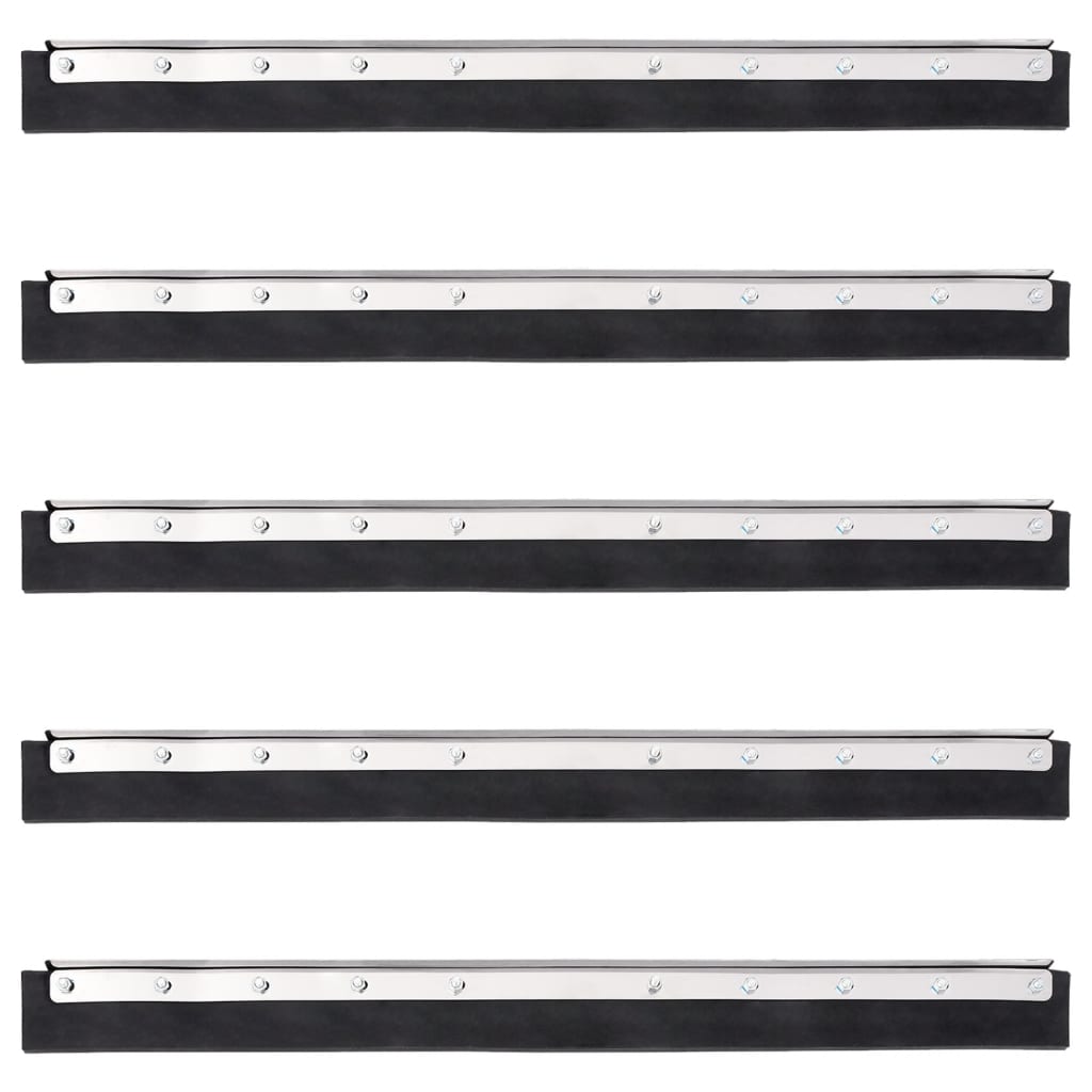 vidaXL Bodenabzieher 45,5x2x5 cm Stahl und Gummi