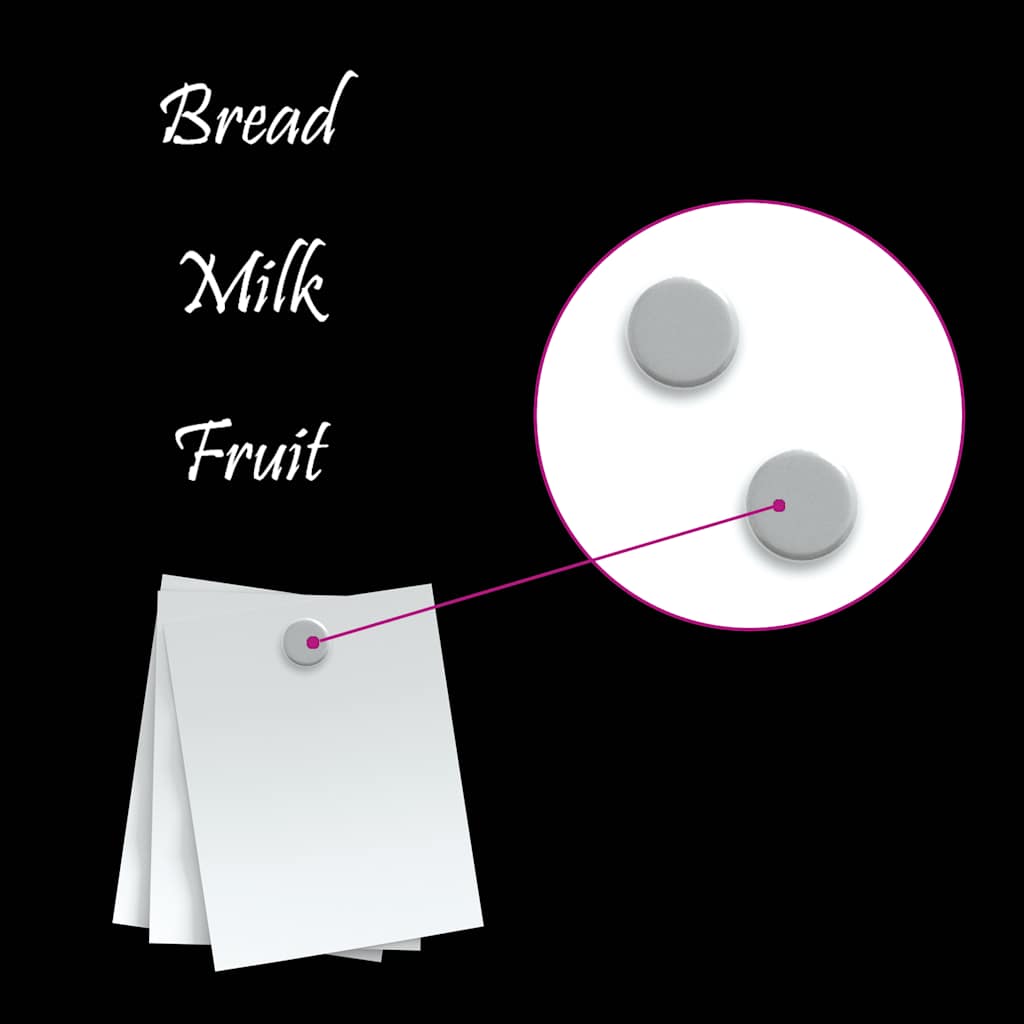 vidaXL Magnettafel Wandmontage Schwarz 30x20 cm Hartglas