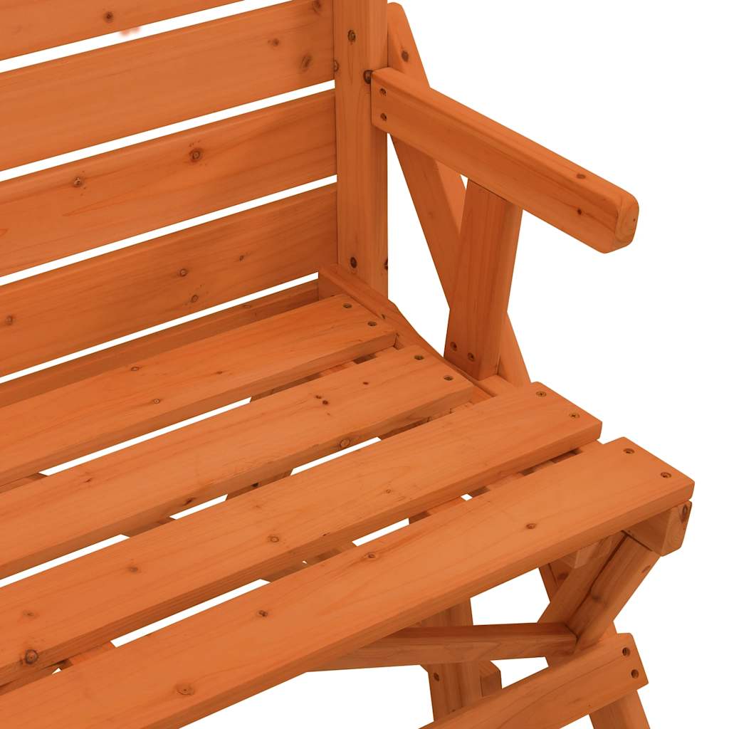 vidaXL Picknicktisch mit Bänken 2-in-1 Massivholz Tanne