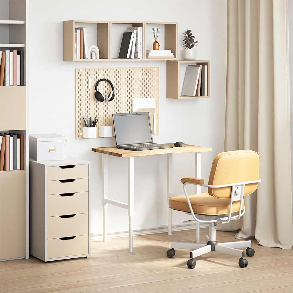 vidaXL Schreibtischplatte Unbehandelt 80x50x2,5 cm Massivholz Eiche