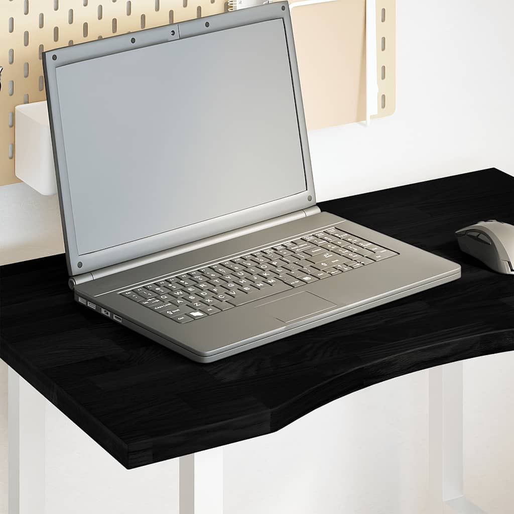 vidaXL Schreibtischplatte Unbehandelt 80x50x2,5 cm Massivholz Eiche