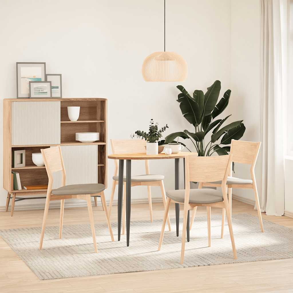 vidaXL Tischplatte 80x40x2 cm Massivholz Eiche Oval