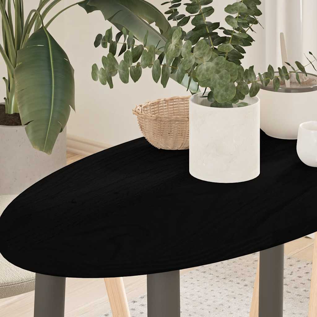 vidaXL Tischplatte 80x40x2 cm Massivholz Eiche Oval