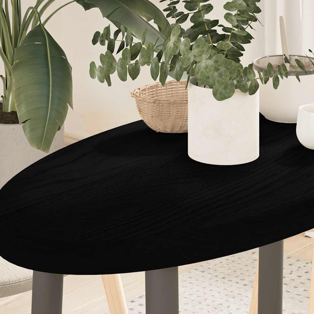 vidaXL Tischplatte 80x40x2 cm Massivholz Eiche Oval