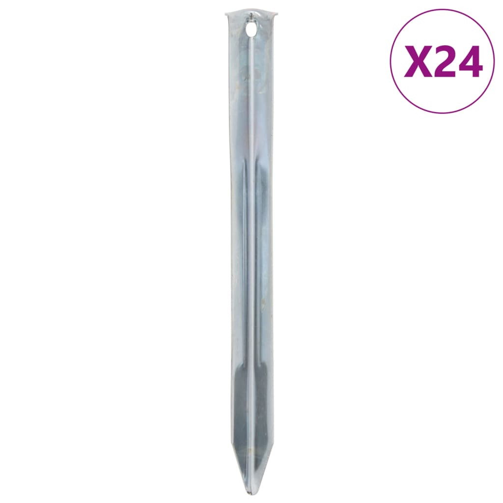 vidaXL Zeltheringe 24 Stk. 17 cm Ø20 mm Verzinkter Stahl