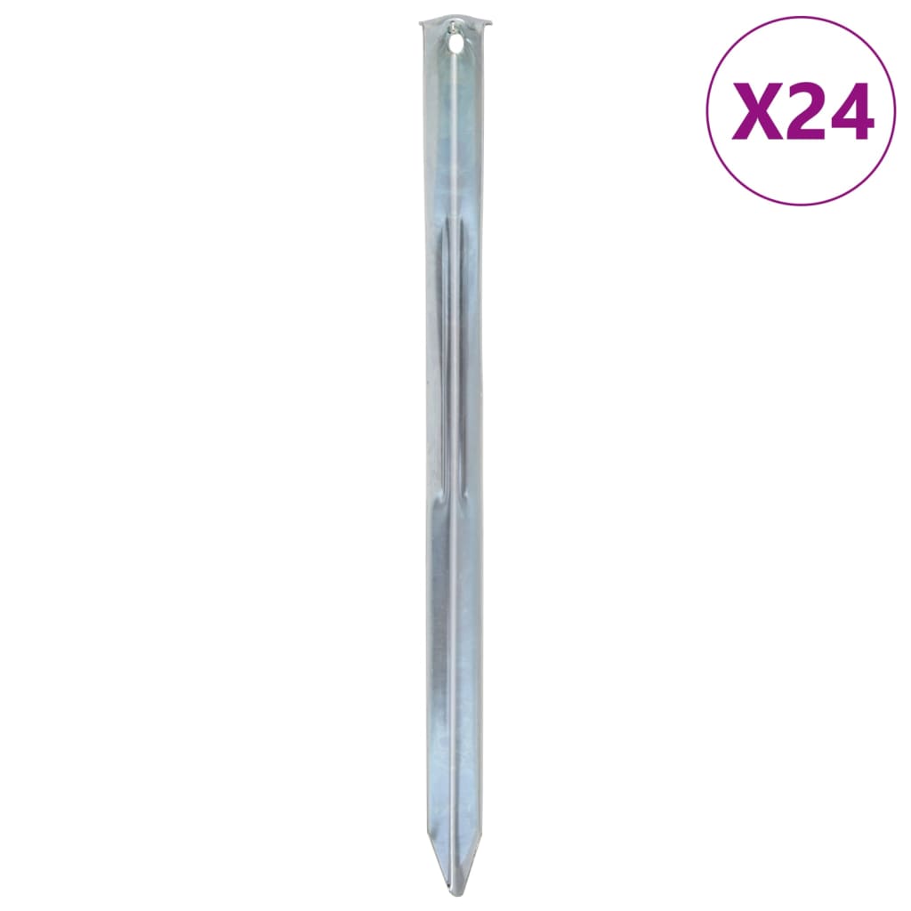 vidaXL Zeltheringe 24 Stk. 17 cm Ø20 mm Verzinkter Stahl
