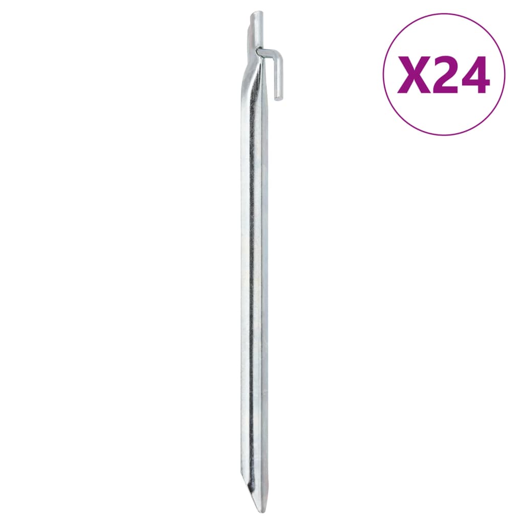 vidaXL Zeltheringe 24 Stk. V-Form 17 cm Ø20 mm Verzinkter Stahl