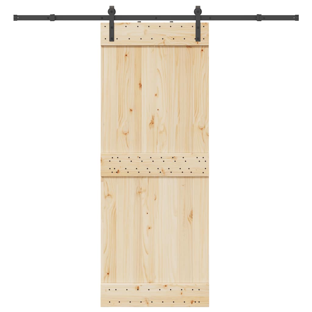 vidaXL Schiebetürbeschlag-Set SKIEN 183 cm Stahl Schwarz