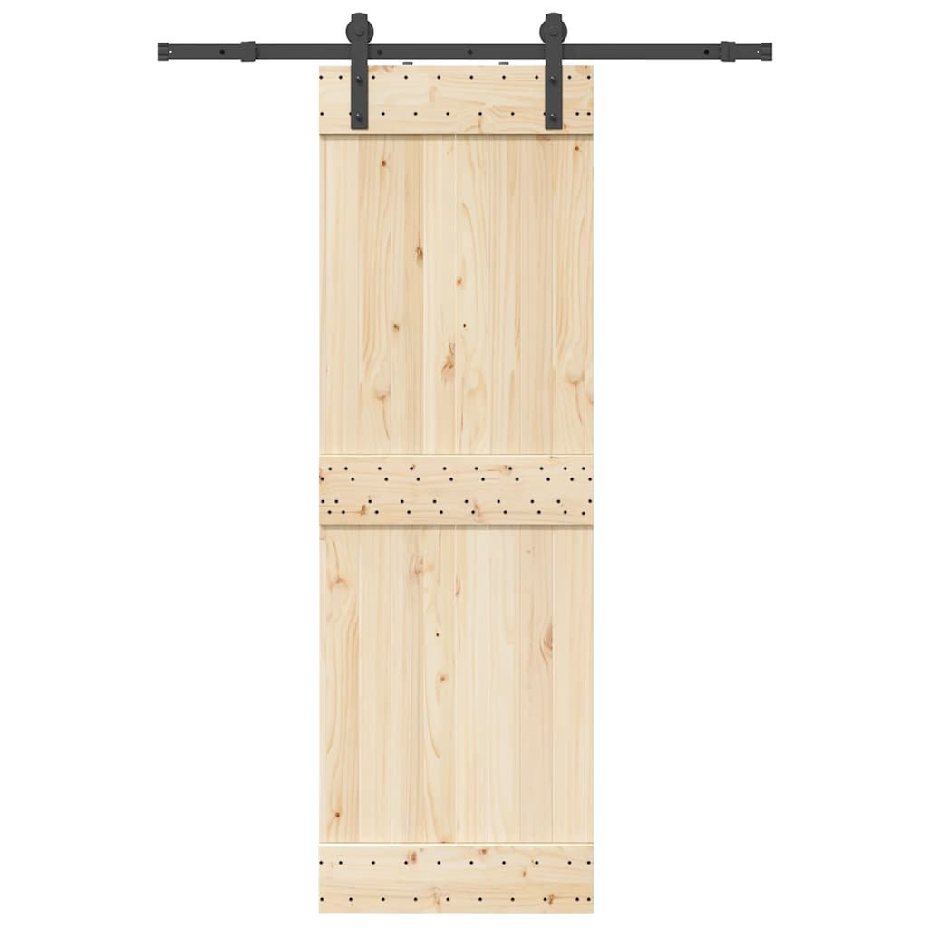 vidaXL Schiebetürbeschlag-Set 183 cm Stahl Schwarz