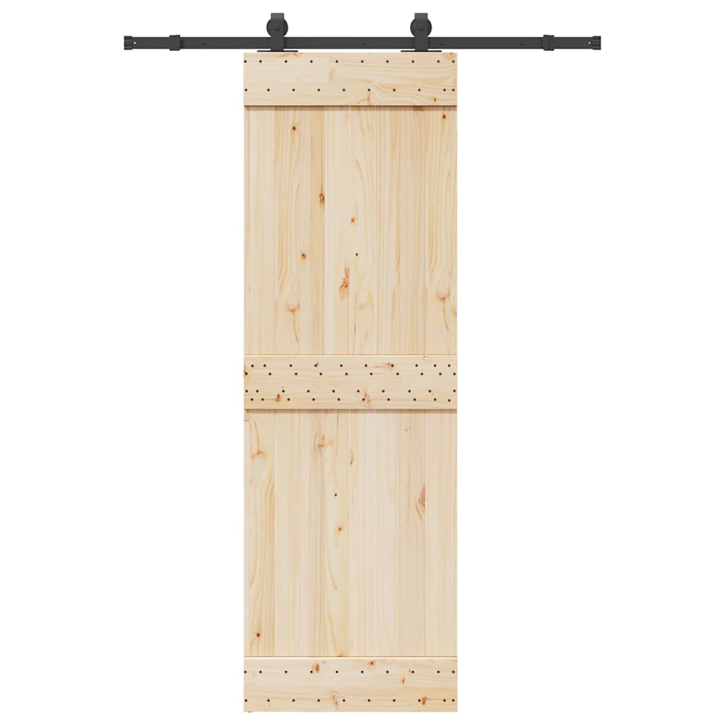 vidaXL Schiebetürbeschlag-Set 183 cm Stahl Schwarz