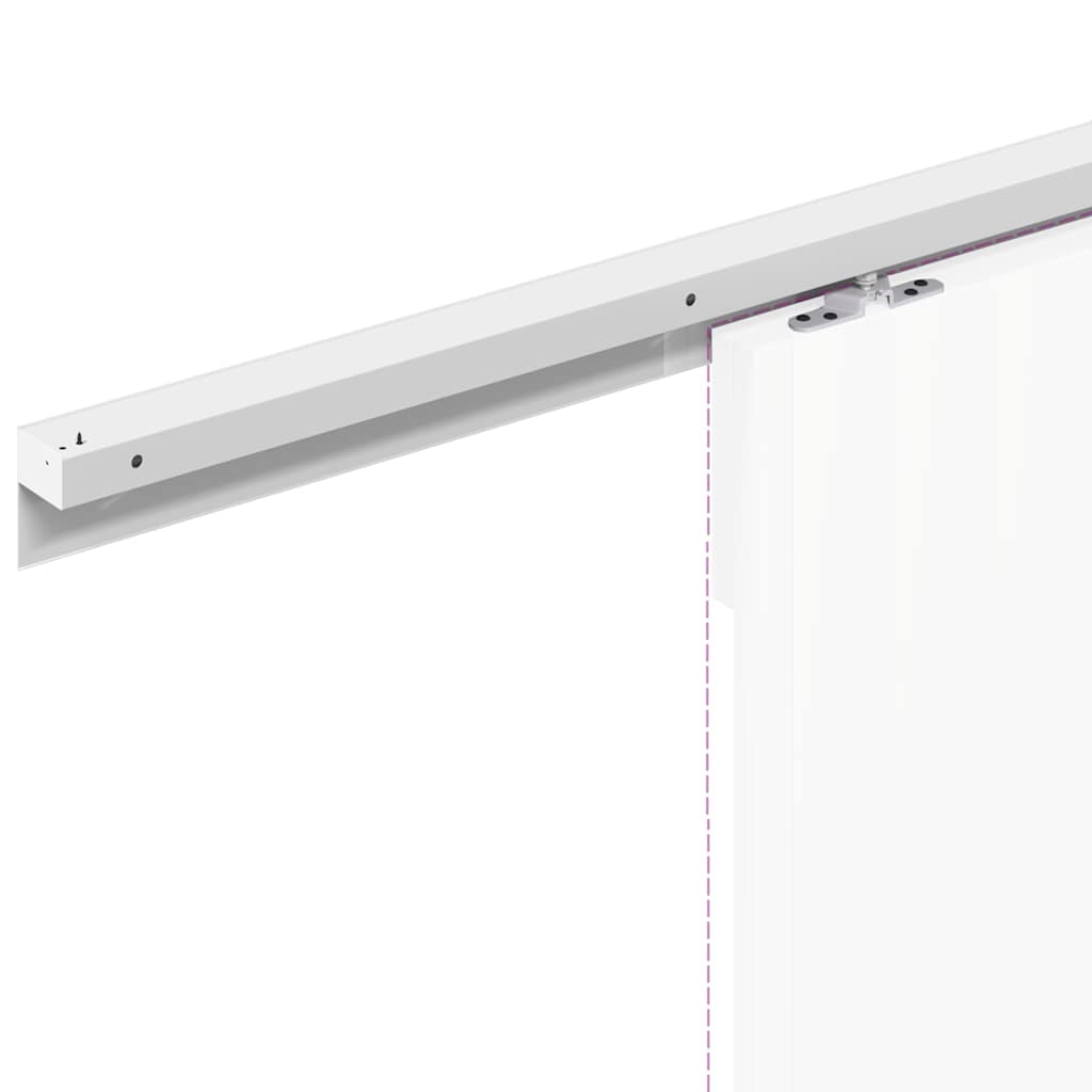 vidaXL Schiebetürbeschlag-Set 183 cm Aluminiumlegierung Silbern