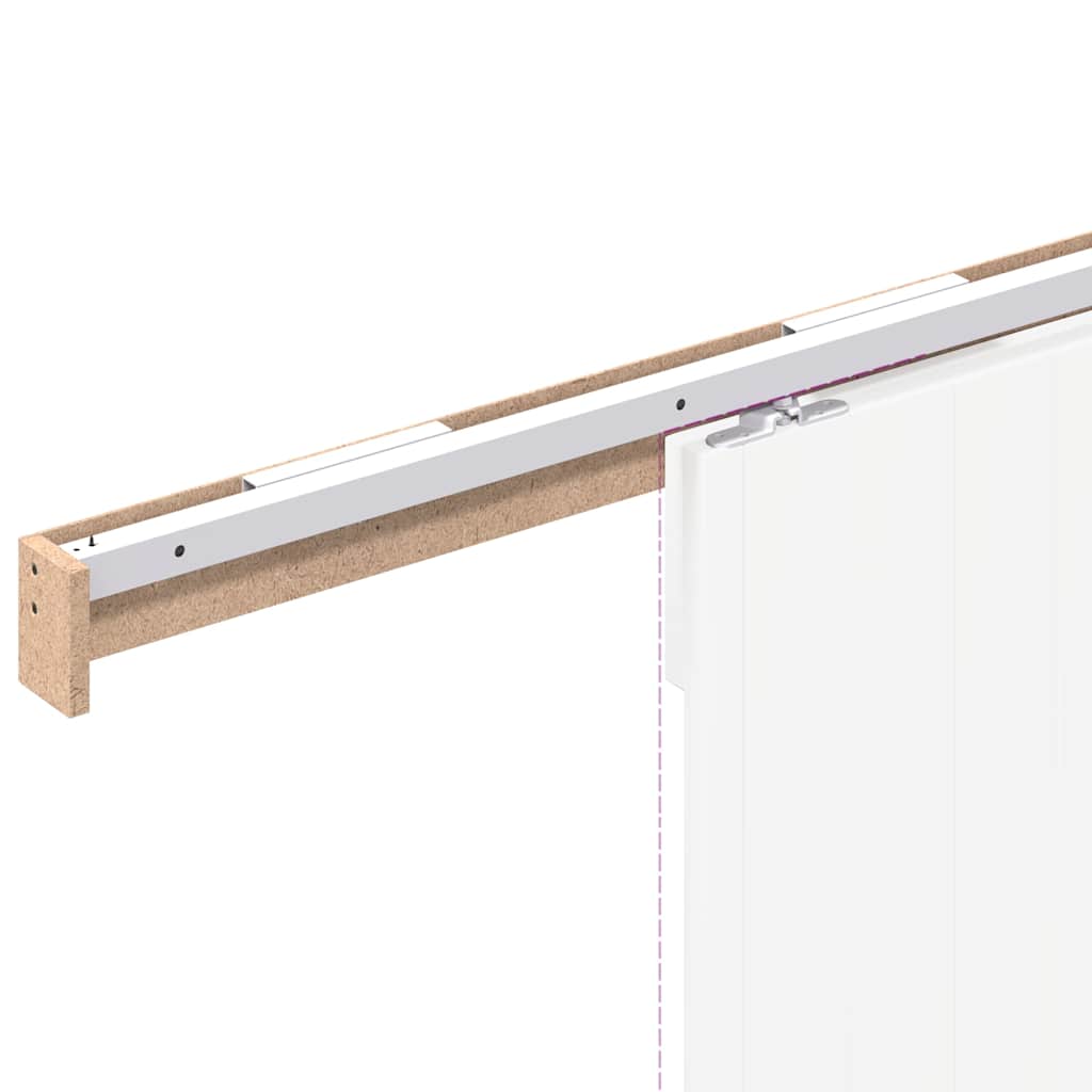 vidaXL Schiebetürbeschlag-Set 183 cm Aluminiumlegierung Silbern