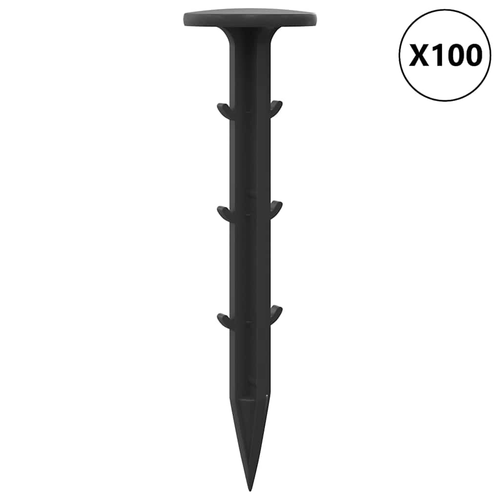 Plastik-Pegs 100 pcs Schwarz Ø3 x 11 cm Kunststoff