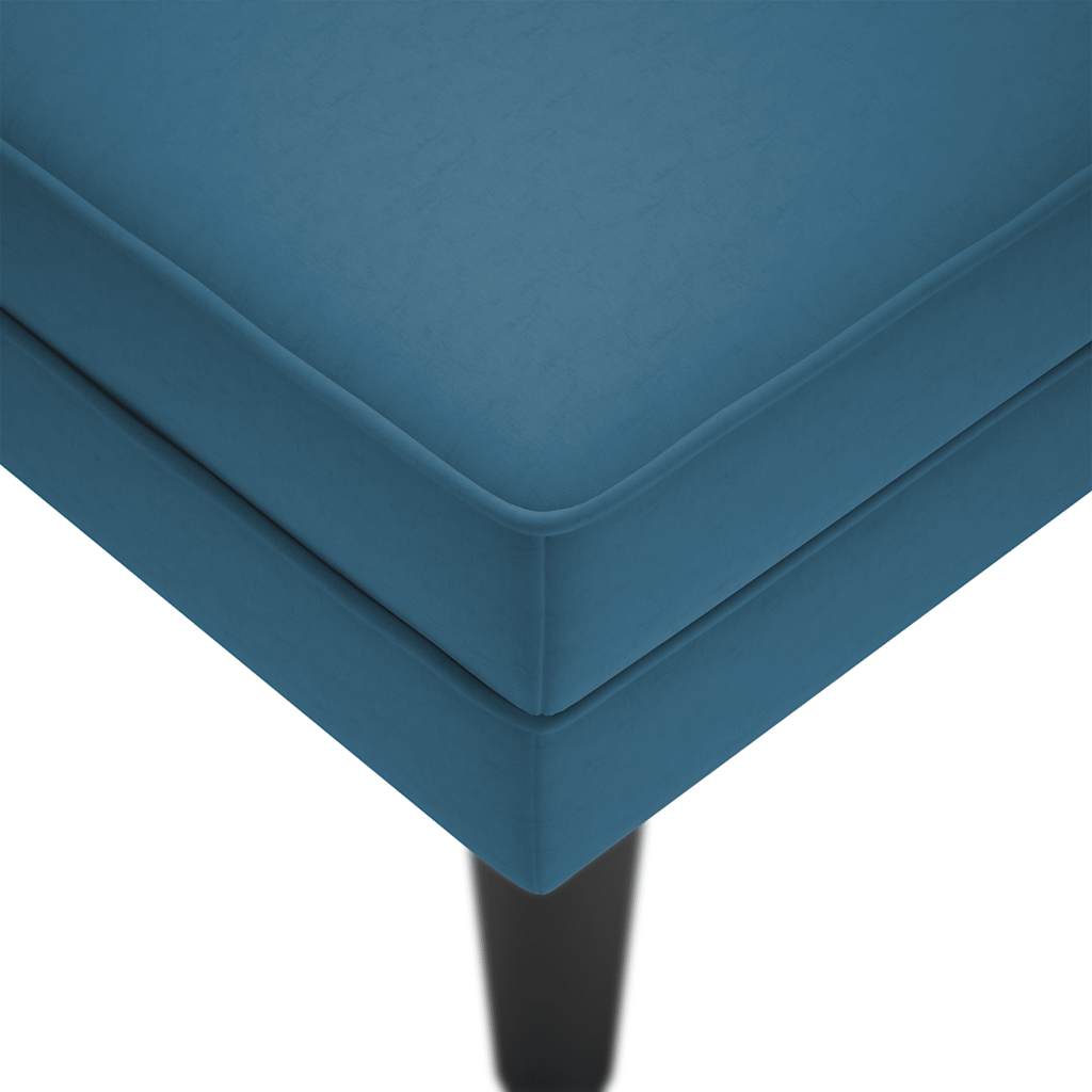 vidaXL Chaiselongue mit Kissen und Rechter Armlehne Blau Samt