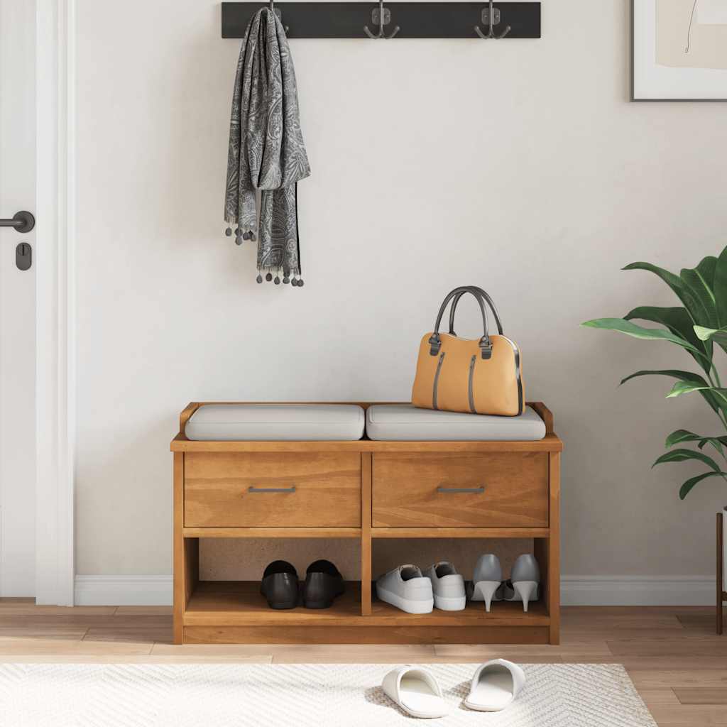 vidaXL Flurbank SANDNES 87x40x50 cm Massivholz Kiefer